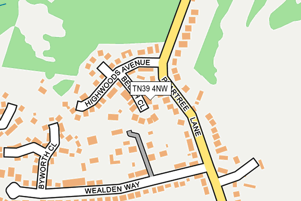TN39 4NW map - OS OpenMap – Local (Ordnance Survey)