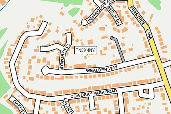 TN39 4NY map - OS OpenMap – Local (Ordnance Survey)