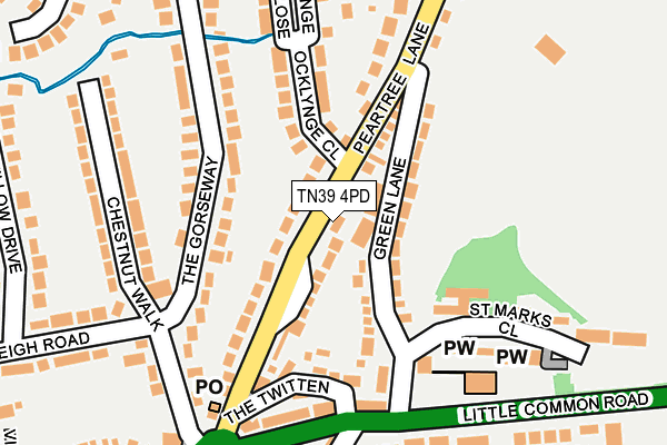 TN39 4PD map - OS OpenMap – Local (Ordnance Survey)