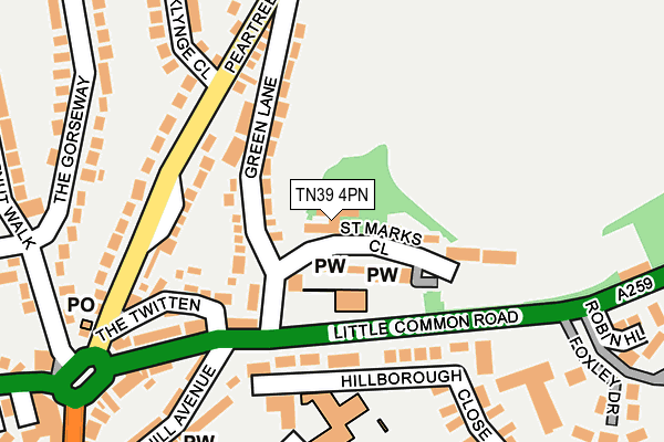 TN39 4PN map - OS OpenMap – Local (Ordnance Survey)
