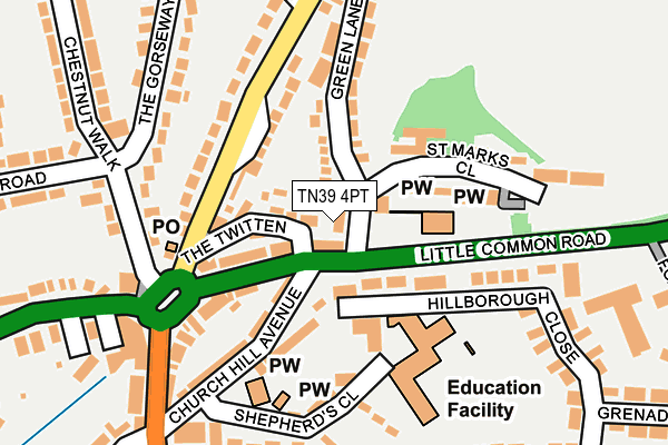 TN39 4PT map - OS OpenMap – Local (Ordnance Survey)