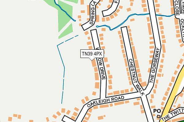 TN39 4PX map - OS OpenMap – Local (Ordnance Survey)