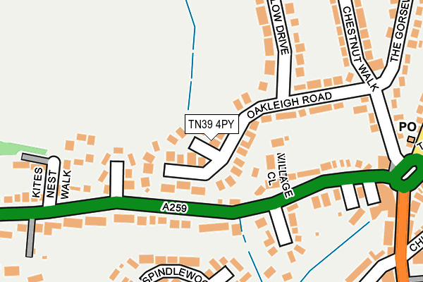 TN39 4PY map - OS OpenMap – Local (Ordnance Survey)