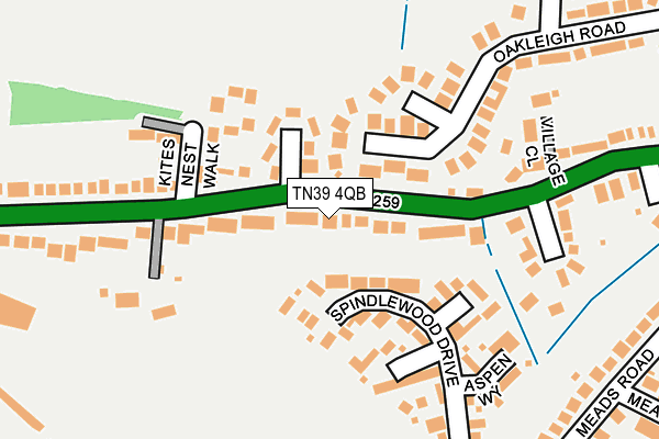 TN39 4QB map - OS OpenMap – Local (Ordnance Survey)
