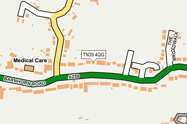 TN39 4QG map - OS OpenMap – Local (Ordnance Survey)