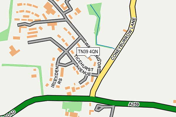 TN39 4QN map - OS OpenMap – Local (Ordnance Survey)