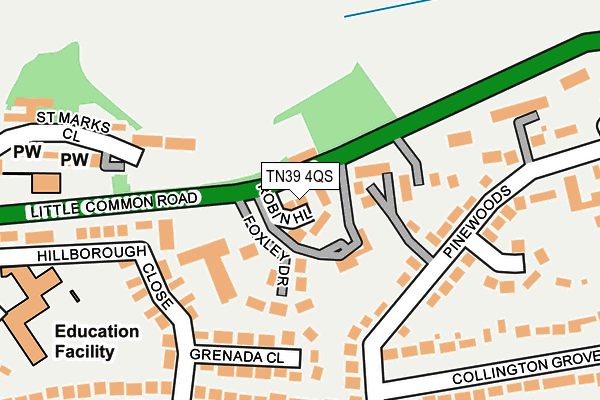 TN39 4QS map - OS OpenMap – Local (Ordnance Survey)