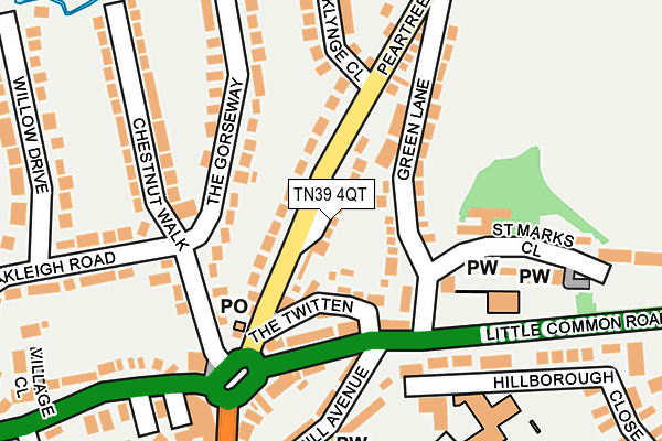 TN39 4QT map - OS OpenMap – Local (Ordnance Survey)