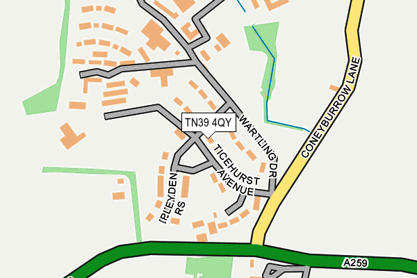TN39 4QY map - OS OpenMap – Local (Ordnance Survey)