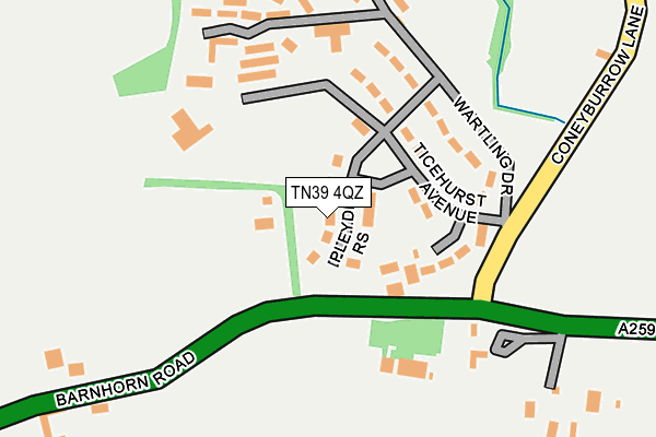TN39 4QZ map - OS OpenMap – Local (Ordnance Survey)