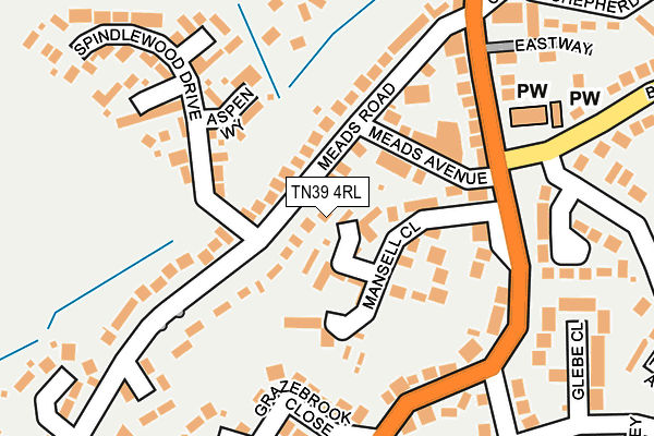 TN39 4RL map - OS OpenMap – Local (Ordnance Survey)