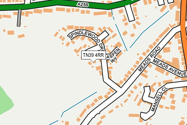 TN39 4RR map - OS OpenMap – Local (Ordnance Survey)