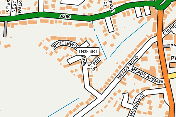TN39 4RT map - OS OpenMap – Local (Ordnance Survey)