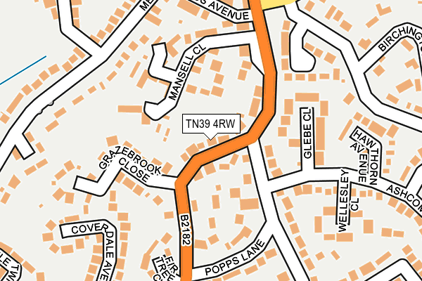 TN39 4RW map - OS OpenMap – Local (Ordnance Survey)
