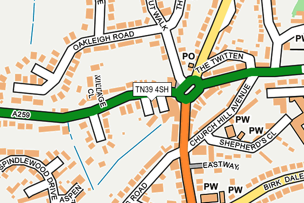 TN39 4SH map - OS OpenMap – Local (Ordnance Survey)