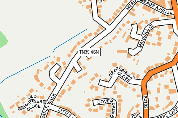 TN39 4SN map - OS OpenMap – Local (Ordnance Survey)