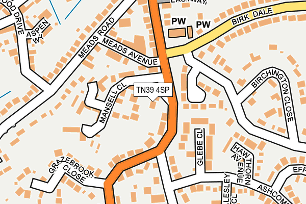 TN39 4SP map - OS OpenMap – Local (Ordnance Survey)