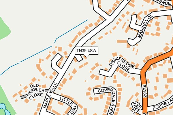 TN39 4SW map - OS OpenMap – Local (Ordnance Survey)