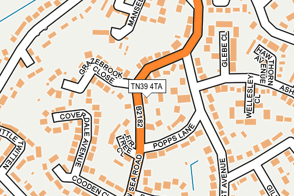 TN39 4TA map - OS OpenMap – Local (Ordnance Survey)