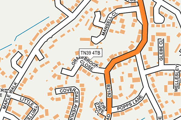TN39 4TB map - OS OpenMap – Local (Ordnance Survey)