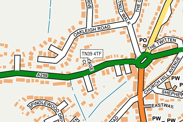 TN39 4TF map - OS OpenMap – Local (Ordnance Survey)