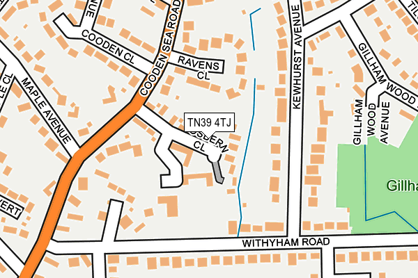 TN39 4TJ map - OS OpenMap – Local (Ordnance Survey)