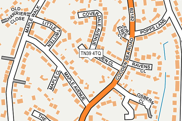 TN39 4TQ map - OS OpenMap – Local (Ordnance Survey)
