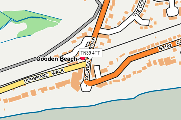 Map of THE COODEN BEACH HOTEL LIMITED at local scale