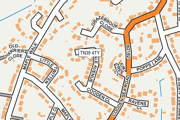 TN39 4TY map - OS OpenMap – Local (Ordnance Survey)