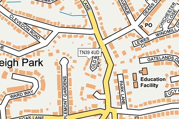 TN39 4UD map - OS OpenMap – Local (Ordnance Survey)