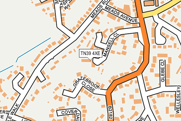 TN39 4XE map - OS OpenMap – Local (Ordnance Survey)