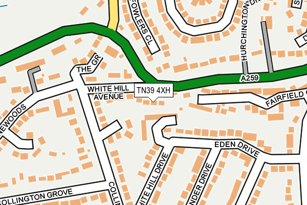 TN39 4XH map - OS OpenMap – Local (Ordnance Survey)