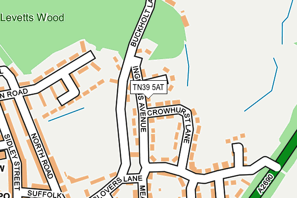 TN39 5AT map - OS OpenMap – Local (Ordnance Survey)