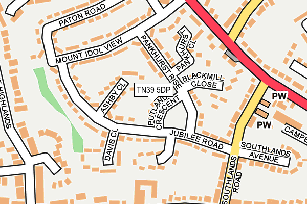 TN39 5DP map - OS OpenMap – Local (Ordnance Survey)