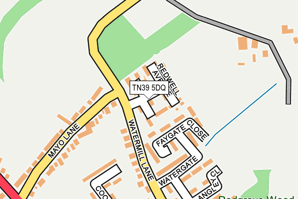 TN39 5DQ map - OS OpenMap – Local (Ordnance Survey)