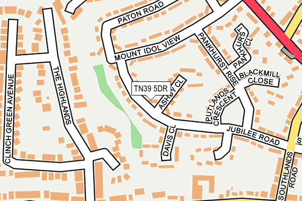 TN39 5DR map - OS OpenMap – Local (Ordnance Survey)