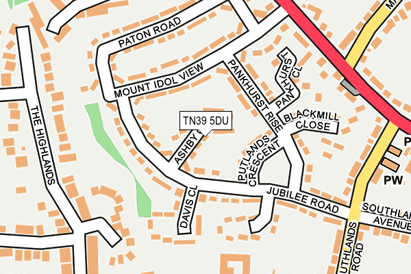 TN39 5DU map - OS OpenMap – Local (Ordnance Survey)
