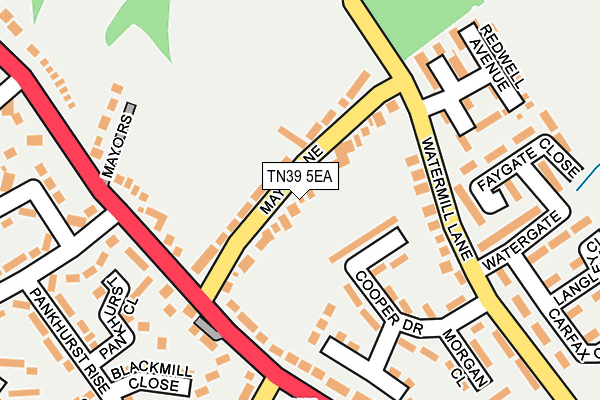 TN39 5EA map - OS OpenMap – Local (Ordnance Survey)