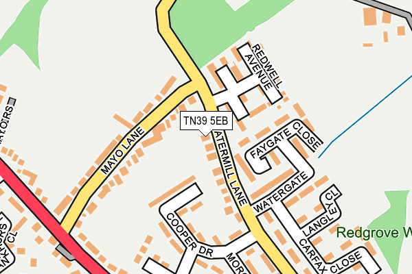 TN39 5EB map - OS OpenMap – Local (Ordnance Survey)