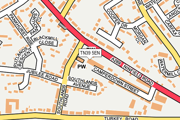 TN39 5EN map - OS OpenMap – Local (Ordnance Survey)