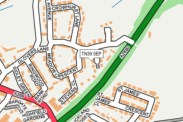 TN39 5EP map - OS OpenMap – Local (Ordnance Survey)