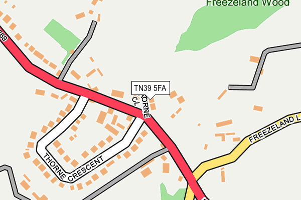 TN39 5FA map - OS OpenMap – Local (Ordnance Survey)