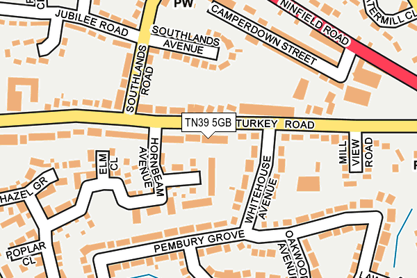 TN39 5GB map - OS OpenMap – Local (Ordnance Survey)
