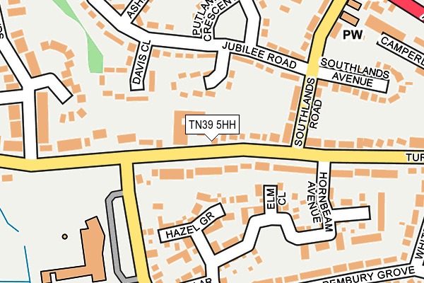TN39 5HH map - OS OpenMap – Local (Ordnance Survey)