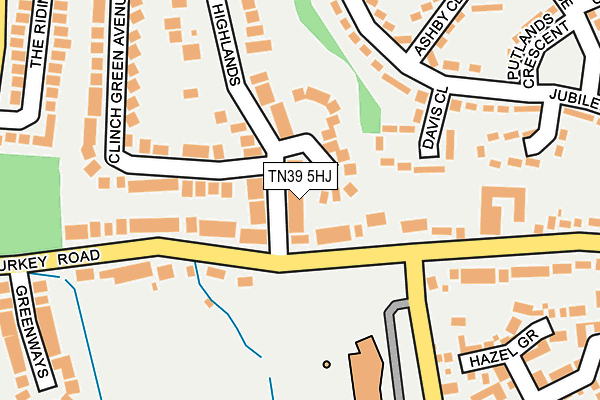 TN39 5HJ map - OS OpenMap – Local (Ordnance Survey)