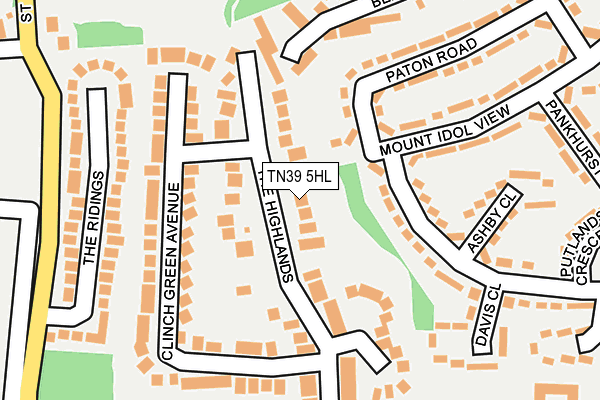 TN39 5HL map - OS OpenMap – Local (Ordnance Survey)