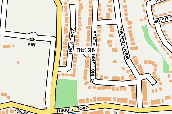 TN39 5HN map - OS OpenMap – Local (Ordnance Survey)