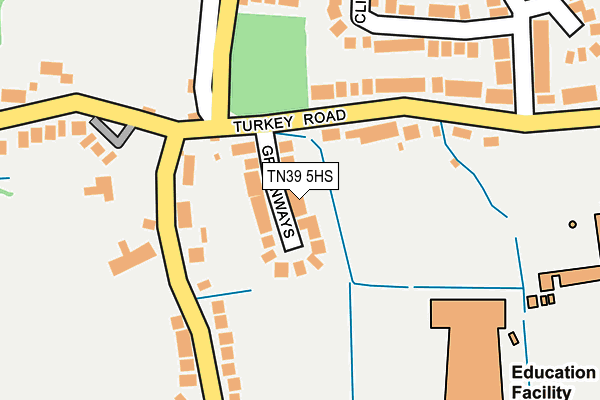 TN39 5HS map - OS OpenMap – Local (Ordnance Survey)