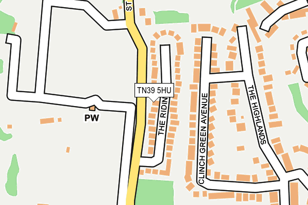 TN39 5HU map - OS OpenMap – Local (Ordnance Survey)