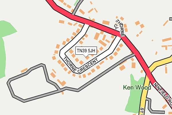 TN39 5JH map - OS OpenMap – Local (Ordnance Survey)